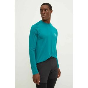 Compressport longsleeve pentru alergare Performance culoarea verde, neted, ATSM4946 imagine