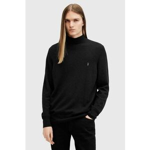 AllSaints pulover de lana KILBURN MOCK barbati, culoarea negru, cu turtleneck, M030KA imagine