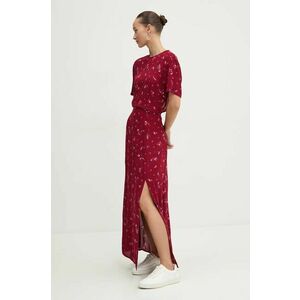 Tommy Jeans rochie culoarea bordo, maxi, drept, DW0DW18469 imagine