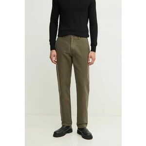 Barbour pantaloni de bumbac culoarea verde, drept, MTR0738 imagine