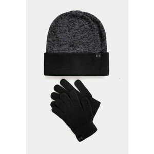 Under Armour caciula si manusi copii G Beanie culoarea negru, 1386642 imagine