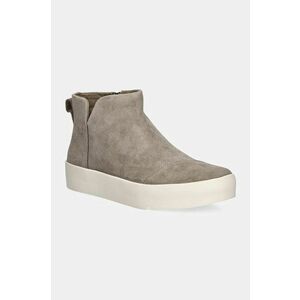 Toms pantofi de piele intoarsa VERONA MID culoarea bej, cu platforma, 10021068 imagine