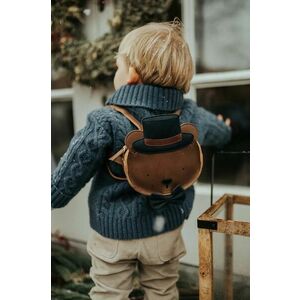 Donsje rucsac din piele pentru copii Matsi Backpack Bear culoarea maro, mic, cu imprimeu, 5519601 imagine