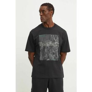 Reebok Classic tricou din bumbac barbati, culoarea negru, cu imprimeu, 100205656 imagine