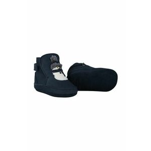 Donsje incaltaminte din piele pentru bebelusi Aggas Booties Snowman culoarea albastru marin, 1035705 imagine