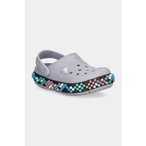 Crocs slapi copii CROCBAND COLORFUL LIGHTS CLOG culoarea violet, 210467 imagine