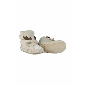 Donsje incaltaminte din piele pentru bebelusi Kapi Exclusive Booties Reindeer culoarea bej, 1028119 imagine