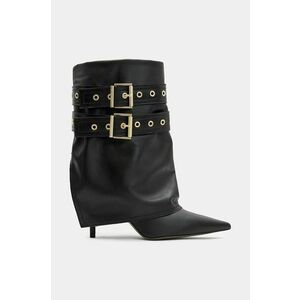 AllSaints cizme de piele Dua Boot femei, culoarea negru, cu toc cui, W159FB imagine