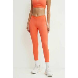 Reebok leggins de antrenament Team culoarea portocaliu, neted, 100205708 imagine