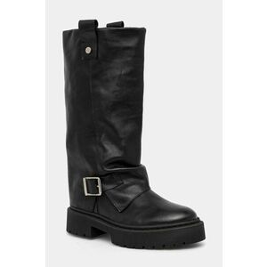 Steve Madden ghete de piele Godiva femei, culoarea negru, cu platforma, SM11003413 imagine