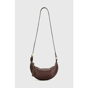 AllSaints poseta de piele HALFMOON SNAKE culoarea bordo, W387XB imagine