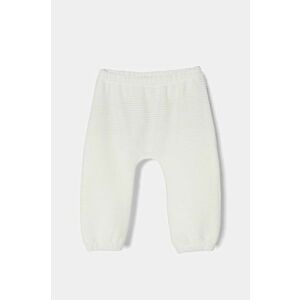 United Colors of Benetton pantaloni bebe culoarea alb, neted, 3MCDAF020 imagine