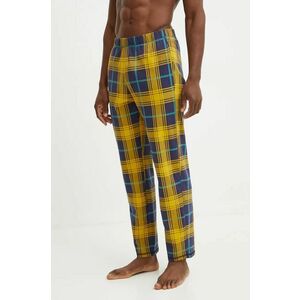 United Colors of Benetton pantaloni pijama bumbac culoarea galben, modelator, 35ZV4F00U imagine