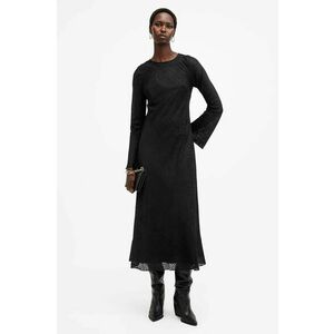 AllSaints rochie JADA culoarea negru, maxi, evazati, W060DB imagine