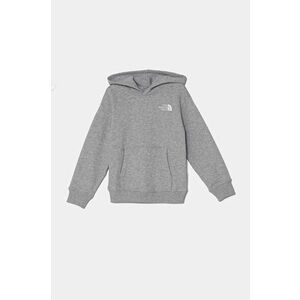 The North Face bluza copii ESSENTIAL OVERSIZED HOODIE culoarea gri, cu glugă, melanj, NF0A89HADYX1 imagine