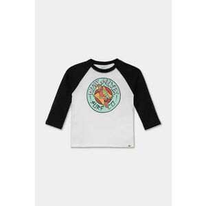 Quiksilver longsleeve din bumbac pentru copii DOUBLE TALK RAGLAN culoarea negru, modelator, EQKZT03560 imagine