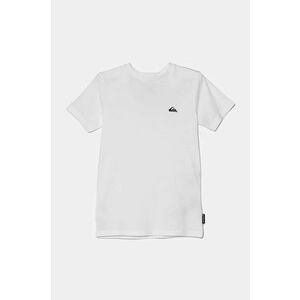 Quiksilver tricou de bumbac pentru copii BASIC SS TEE culoarea alb, neted, EQBZT04746 imagine