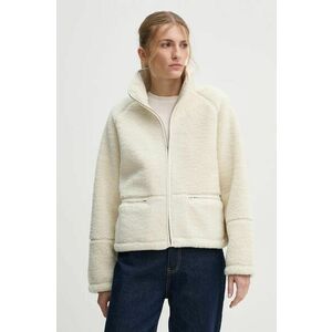 Samsoe Samsoe hanorac fleece TARA culoarea bej, neted, F23400032 imagine