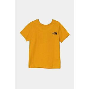 The North Face tricou de bumbac pentru copii REDBOX S/S TEE culoarea galben, cu imprimeu, NF0A89VT56P1 imagine