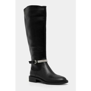 Steve Madden cizme Riggs femei, culoarea negru, cu toc plat, SM11003416 imagine