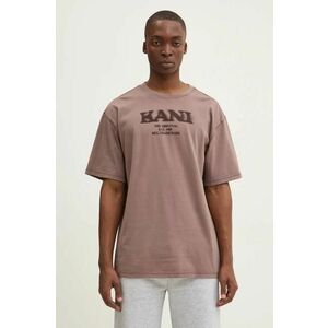 Karl Kani tricou din bumbac barbati, culoarea maro, cu imprimeu, 60300094 imagine