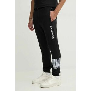 PLEIN SPORT pantaloni de trening culoarea negru, cu imprimeu, AADC MJT2448 STE003N imagine