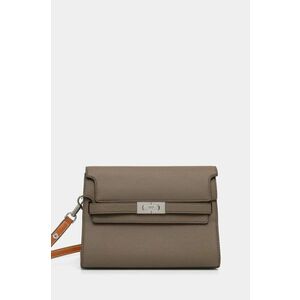 Tory Burch poseta de piele Lee Radziwill culoarea maro, 158723.250 imagine