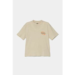 Quiksilver tricou de bumbac pentru copii FUN ZONE SS culoarea bej, cu imprimeu, EQBZT04774 imagine