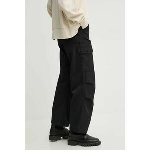 G-Star Raw pantaloni femei, culoarea negru, lat, high waist, D25254-D517 imagine