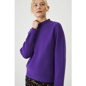 Medicine pulover femei, culoarea violet, light, cu turtleneck imagine