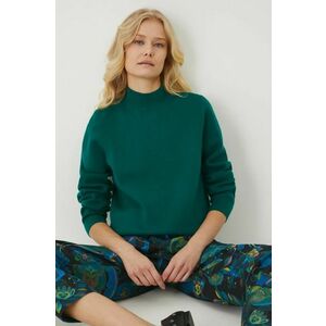 Medicine pulover femei, culoarea verde, light, cu turtleneck imagine