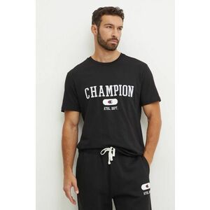 Champion tricou din bumbac barbati, culoarea negru, cu imprimeu, 220432 imagine