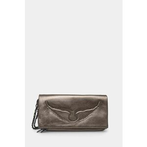 ZADIG&VOLTAIRE poseta de piele culoarea argintiu, LWBA02551 imagine