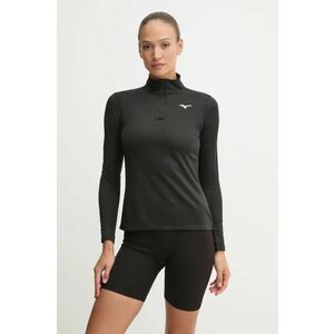 Mizuno hanorac de jogging Dryaeroflow culoarea negru, neted, J2GAB704 imagine