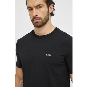 BOSS Green tricou bărbați, culoarea negru, cu imprimeu 50506373 imagine