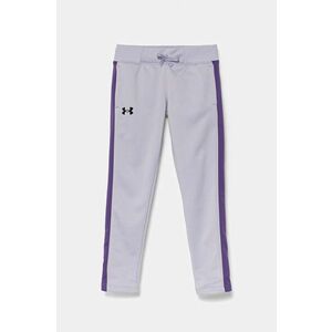 Under Armour pantaloni de trening pentru copii Fleece Pants culoarea violet, neted, 1356489 imagine