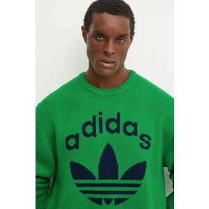 adidas Originals pulover Knit Crewneck bărbați, culoarea verde, JN5966 imagine