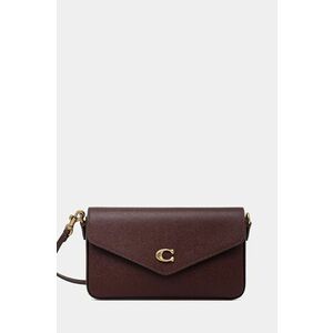 Coach poseta de piele culoarea bordo imagine