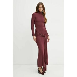 Bardot rochie ALIX culoarea bordo, maxi, mulata, 59467DB imagine