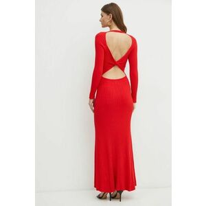 Bardot rochie AMARO culoarea rosu, maxi, evazati, 59510DB imagine