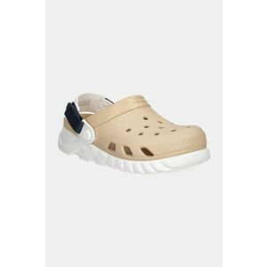 Crocs papuci Duet Max II Clog femei, culoarea bej, cu platforma, 208776 imagine