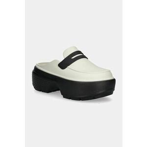 Crocs papuci Stomp Loafer Clog femei, culoarea bej, cu platforma, 209937 imagine