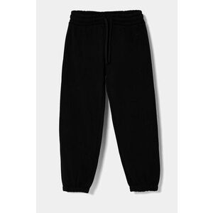 United Colors of Benetton pantaloni de trening pentru copii culoarea negru, neted, 39M2CF05I imagine