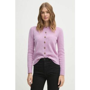 United Colors of Benetton cardigan din lana culoarea violet, 103ME500L imagine