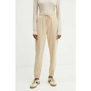 Weekend Max Mara pantaloni de trening cu amestec de lână culoarea bej, neted, 2425786022600 imagine