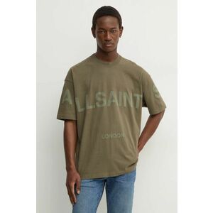 AllSaints tricou din bumbac BIGGY culoarea verde, cu imprimeu, M088PB imagine