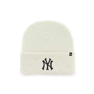 47 brand caciula MLB New York Yankees culoarea bej, din tricot gros, B-HYMKR17ACE-NTD imagine