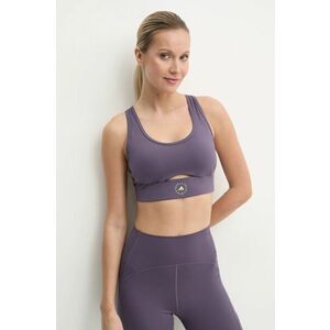 adidas by Stella McCartney sutien sport TrueStrenght culoarea violet, neted, IW6374 imagine