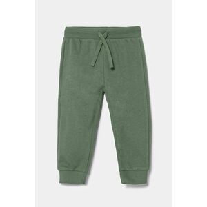 United Colors of Benetton pantaloni de trening pentru copii culoarea verde, neted, 3EB5GF04A imagine