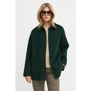 MAX&Co. palton de lana culoarea verde, de tranzitie, oversize, 2426086013200 imagine